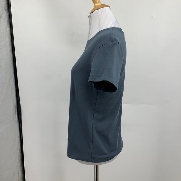 Cuts T Shirt Womens L Large Dusty Blue Cotton Blend Tomboy Short Sleeve Stretch - Picture 4 of 11